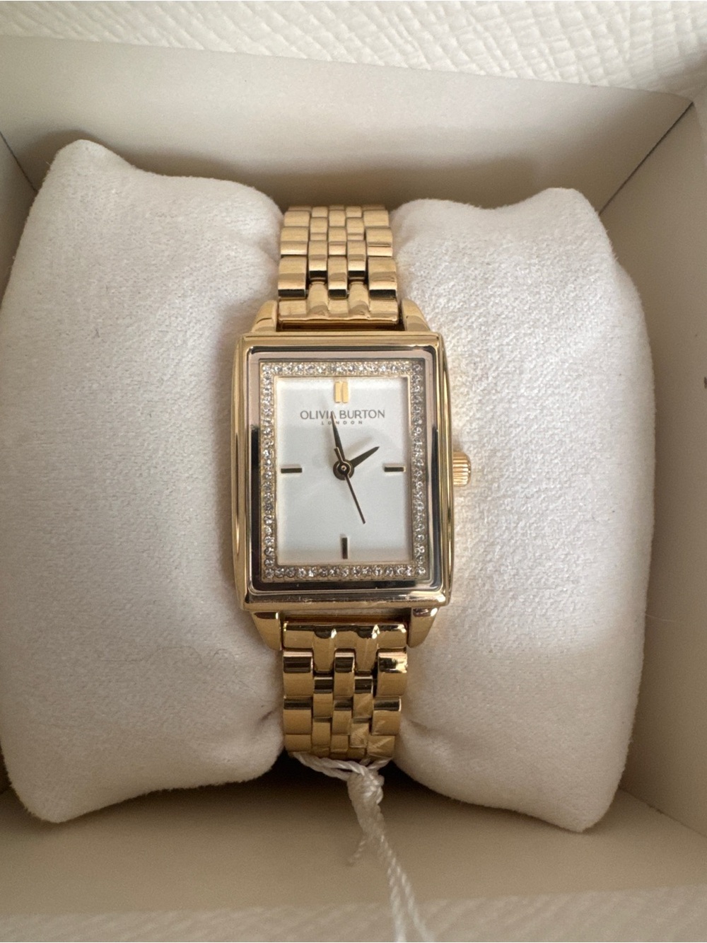 OLIVIA BURTON Gold-Tone Square Bracelet Watch with White Dial - Picture 4 of 11